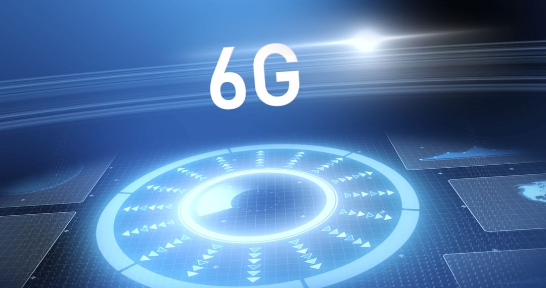 6G Technology Network Concept with Digital Grid Interface