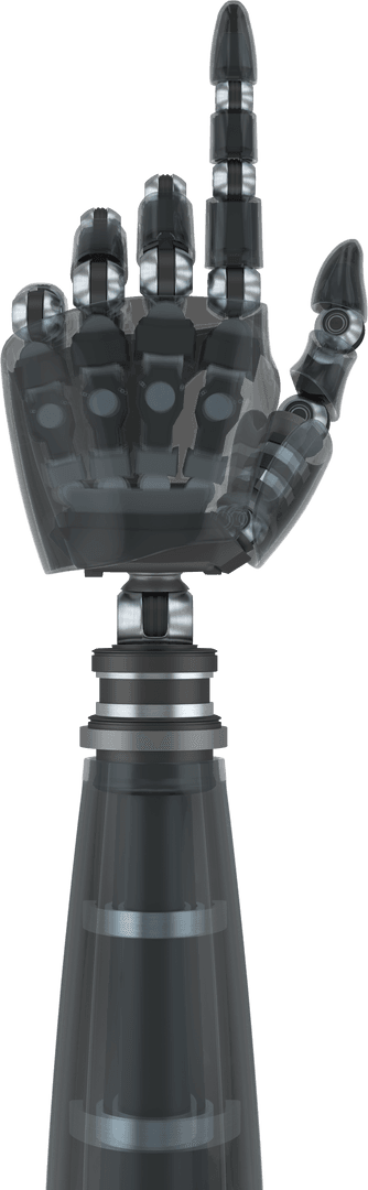 Transparent Robotic Hand Pointing Up Illustrating AI Concept - Download Free Stock Images Pikwizard.com