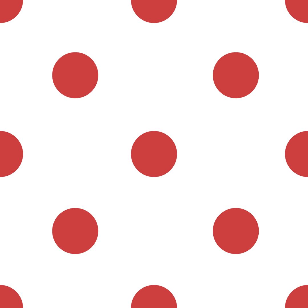 Red Polka Dots Pattern on Transparent Background