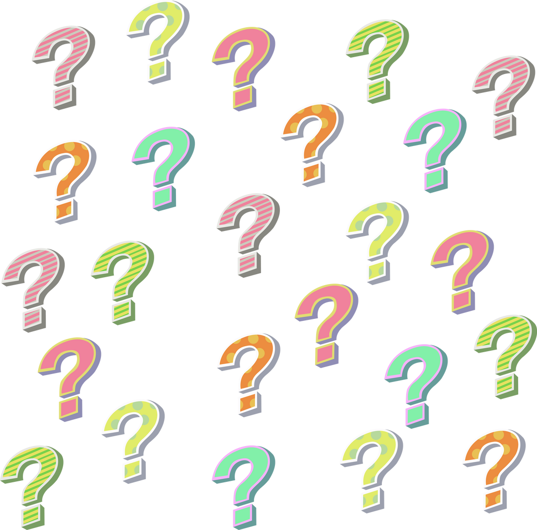 Colorful Hand-Drawn Transparent Vector Question Marks - Download Free Stock Images Pikwizard.com