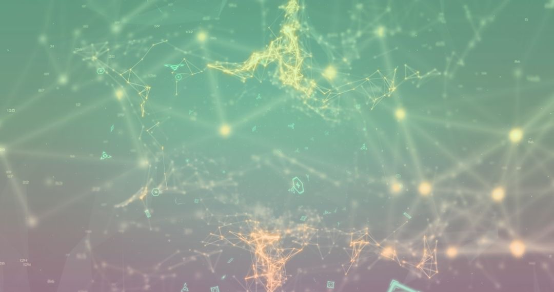 Abstract Network Connections Against Gradient Background