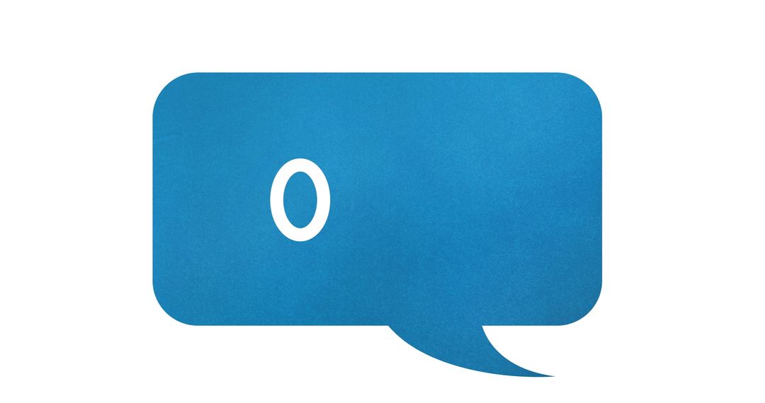 Increasing Numbers in Blue Chat Box Symbol