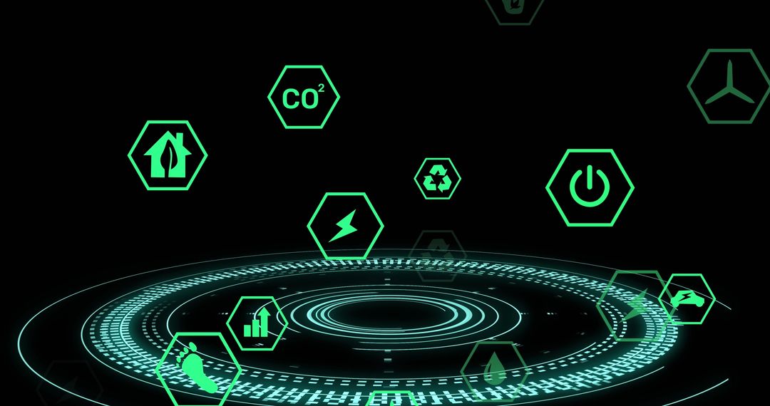 Ecology and Technology Interface with Digital Icons