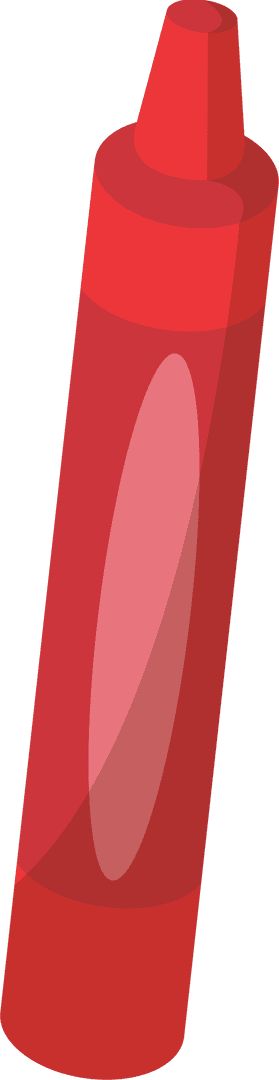 Transparent Red Marker Pen Lying Diagonally Creative Tool