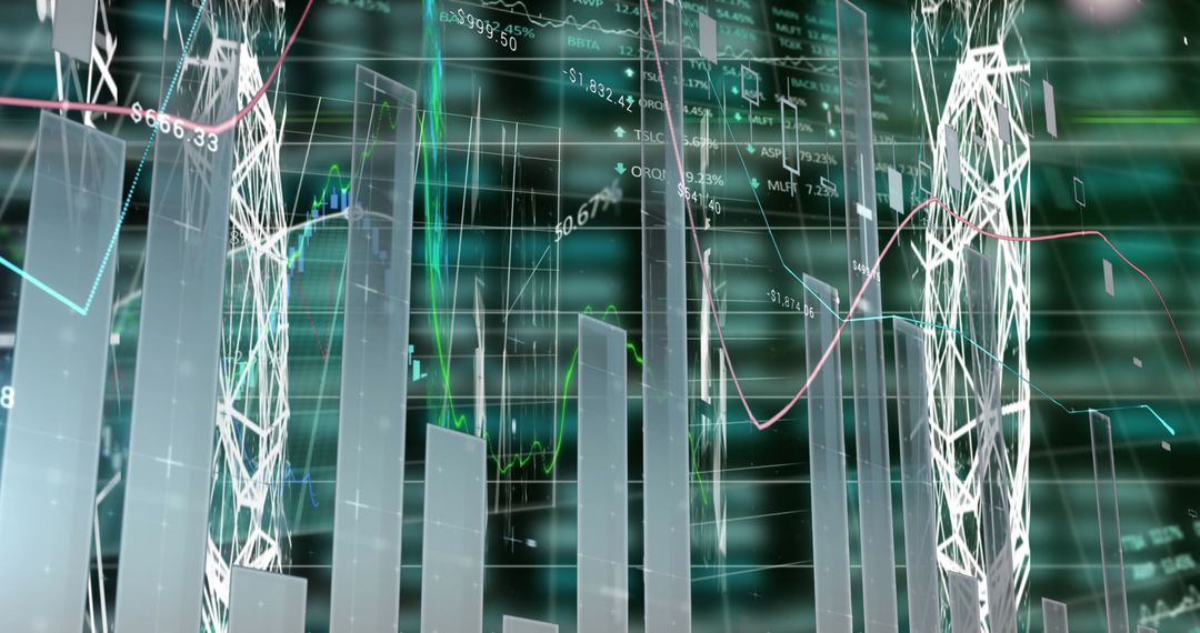abstract digital data visualization with chart integrations - Free Images, Stock Photos and Pictures on Pikwizard.com