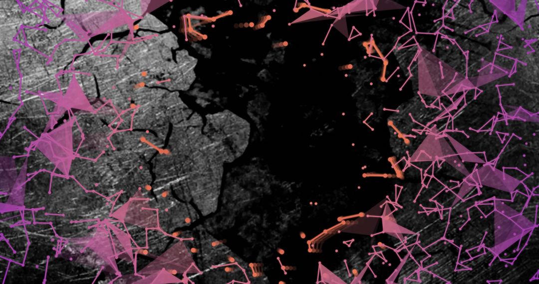 Abstract Technology Network with Geometric Meshes