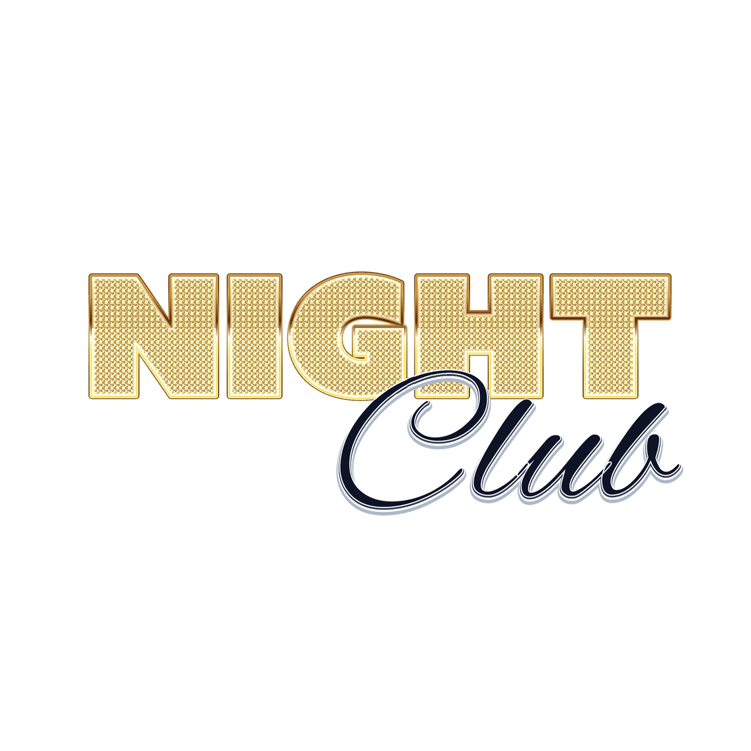 Transparent Digital Night Club Text Design Illustration
