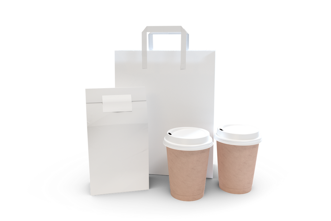 Transparent Background: Paper Bags and Takeaway Coffee Cups - Download Free Stock Images Pikwizard.com