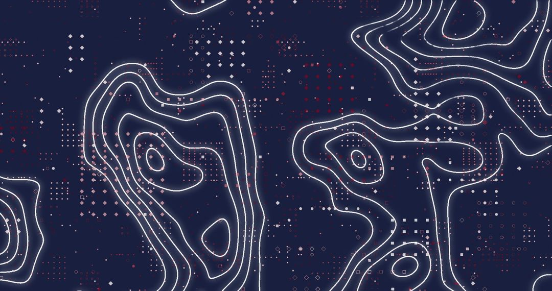 Futuristic Topography and Circuitry on Dark Background