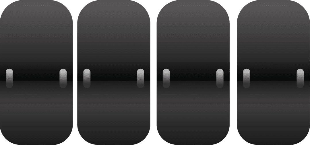 Black Flip Calendar with Transparent Background