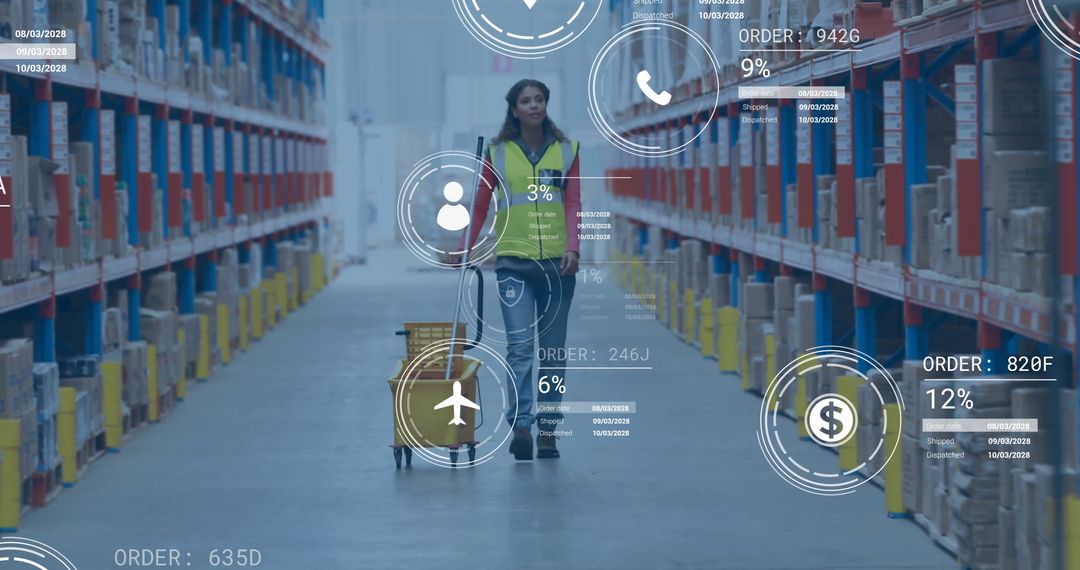 Warehouse Logistics with Digital Data Overlay