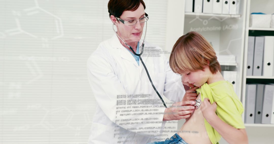 Mother Checking Son's Heartbeat in Calm Environment