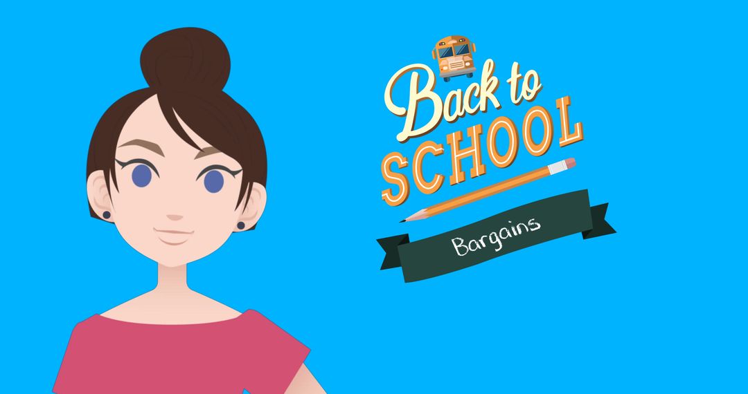 Bright Graphic for Back to School Bargains Promotion