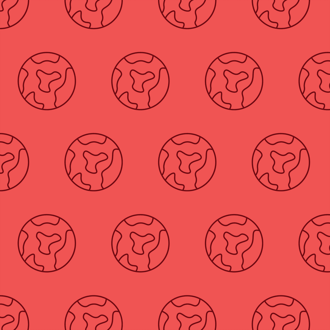 transparent background with repeated line art globes on red - Download Free Stock Images Pikwizard.com