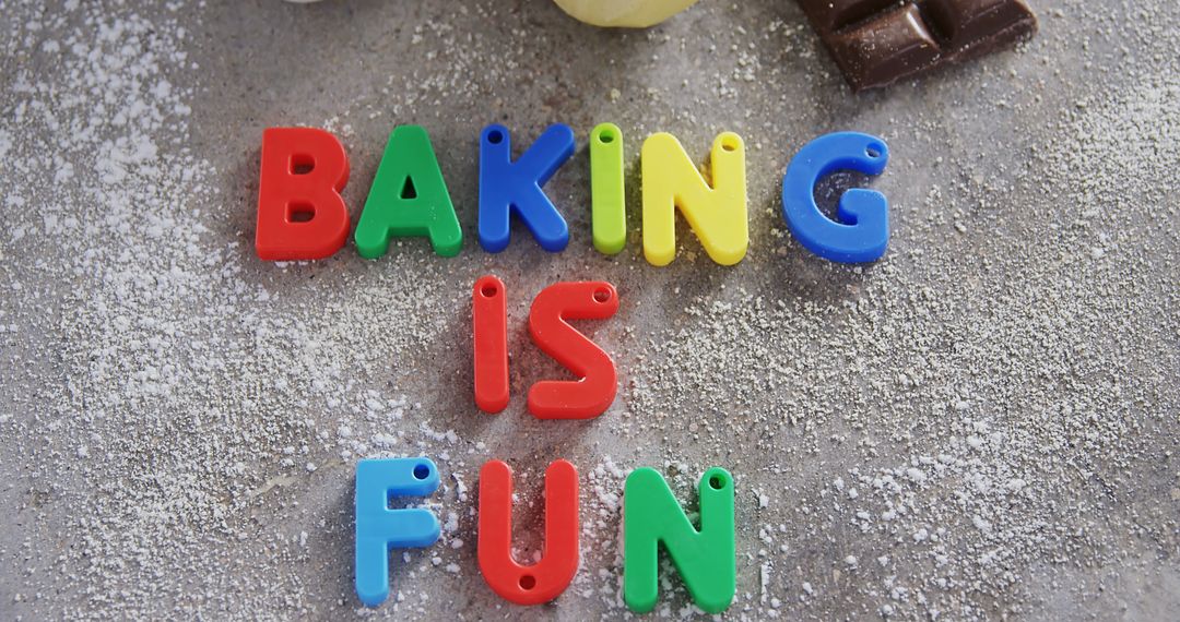 Colorful Baking Letters on Flour-Dusted Surface - Free Images, Stock Photos and Pictures on Pikwizard.com