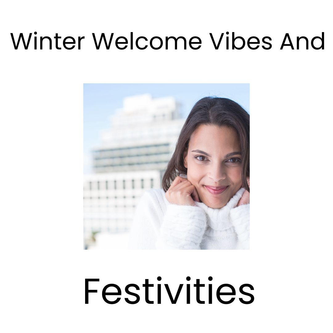 Smiling Woman in Warm Winter Clothes Embracing Festive Vibes - Download Free Stock Templates Pikwizard.com