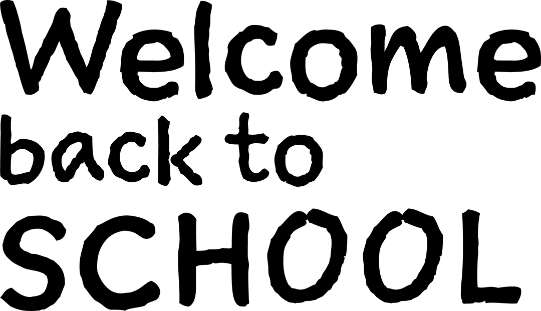 Transparent Welcome Back to School Text Design