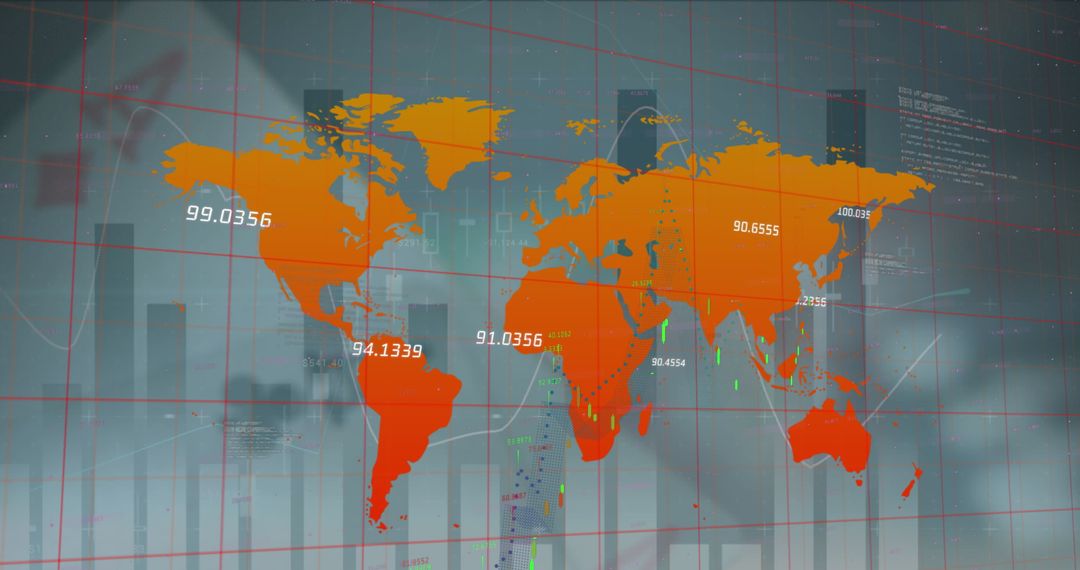 Global Business Analytics with Gambling Data Overlay - Free Images, Stock Photos and Pictures on Pikwizard.com