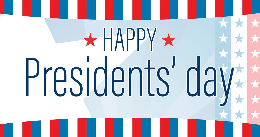 Happy Presidents Day Message with American Flag Elements