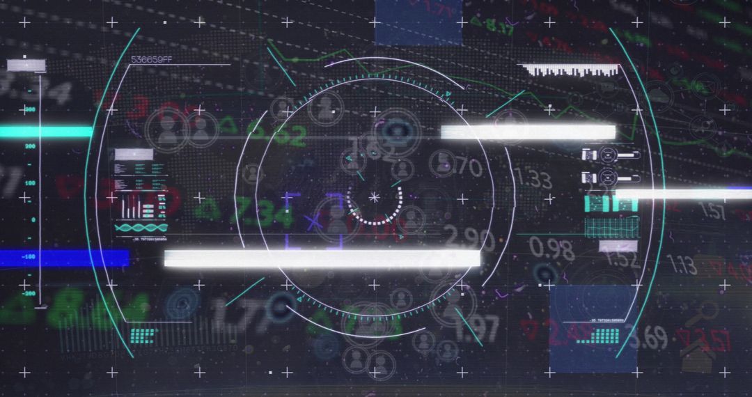 Futuristic Digital Finance and Data Processing Interface