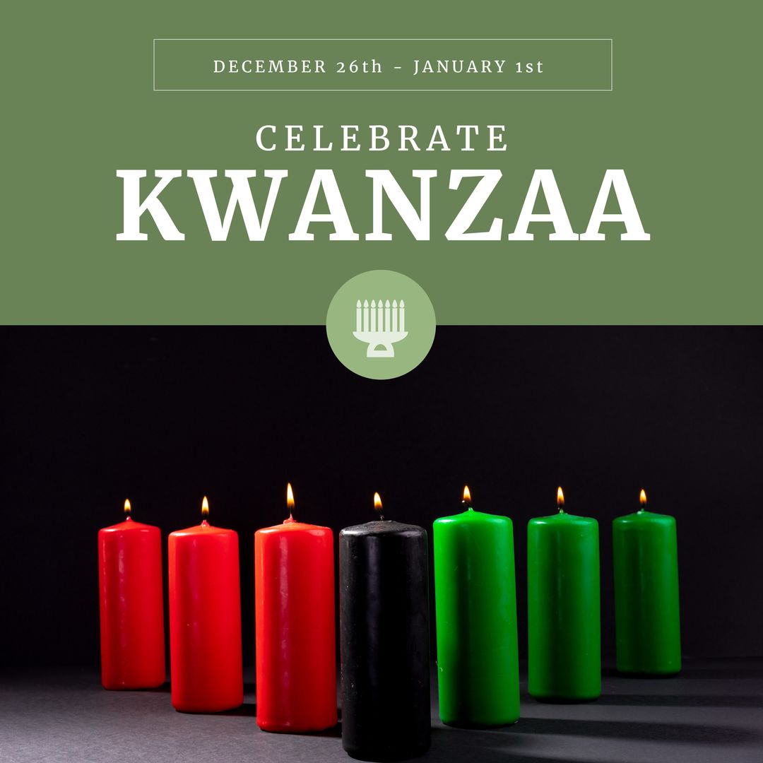 Celebrate Kwanzaa with Traditional Candles and Dates Highlight - Download Free Stock Templates Pikwizard.com