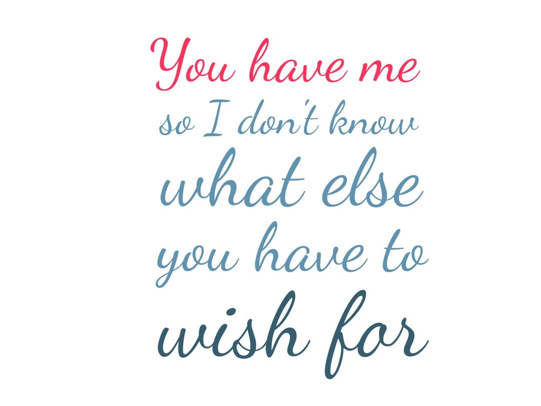 Colorful Romantic Text Art with Affirmation Message