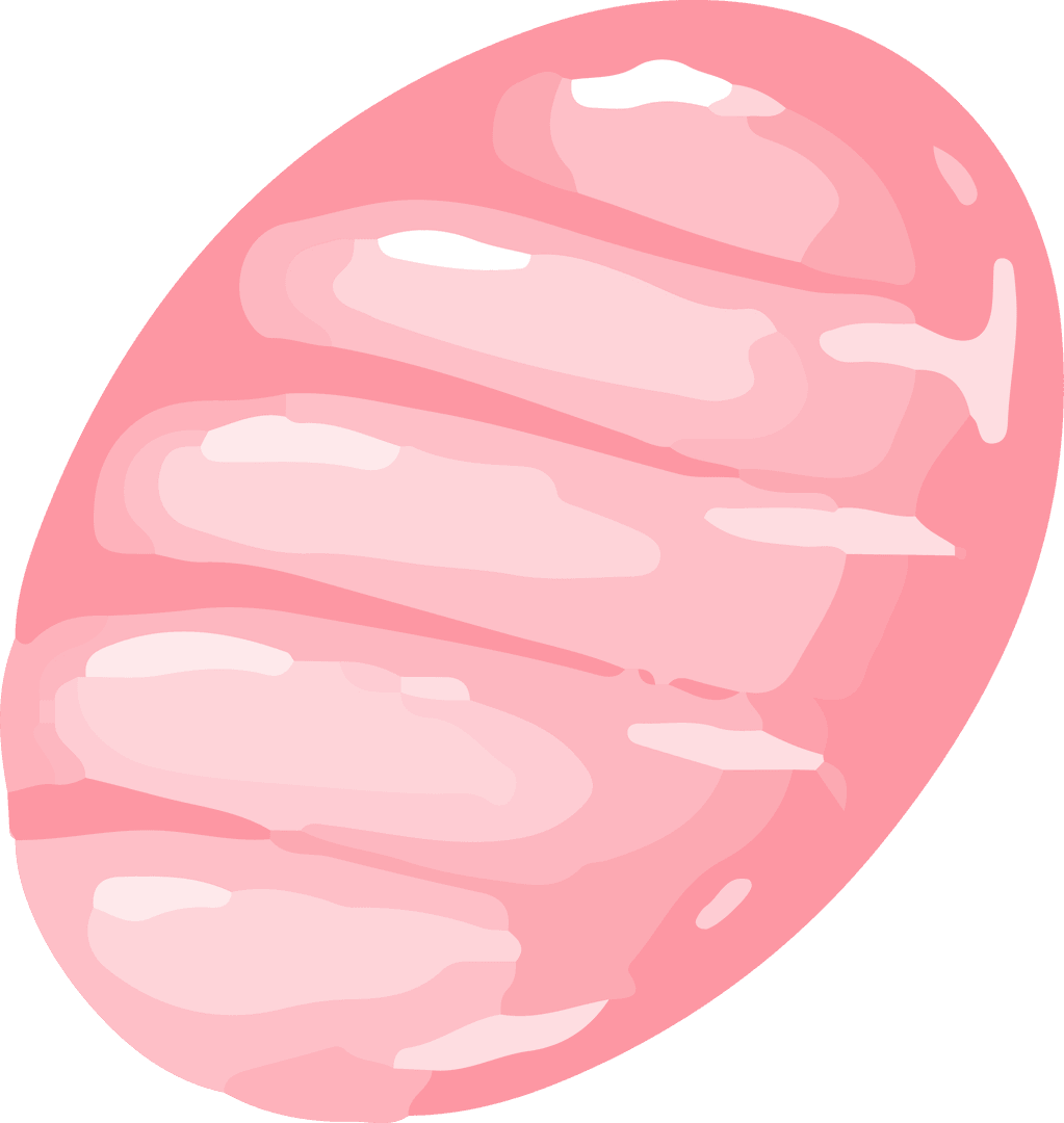 Minimalist Transparent Egg with Light Stripes in Pastel Pink