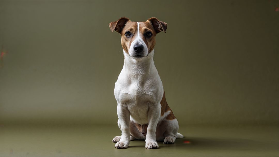 Alert Jack Russell Terrier in Minimalist Studio Setting