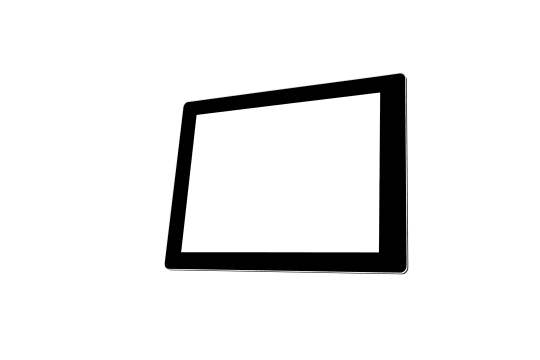 Minimalist Tablet Frame on Transparent Background for Graphics