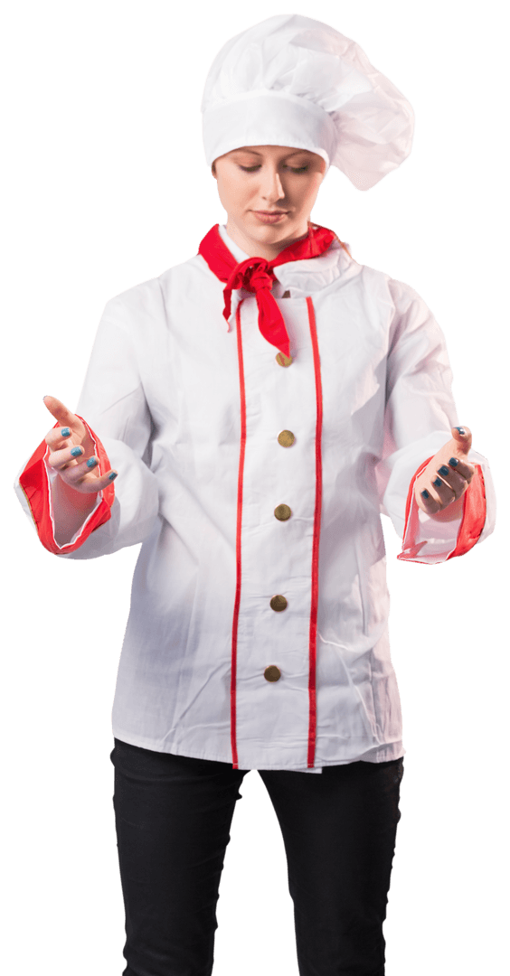 Transparent Female Chef Embracing Teamwork While Interacting