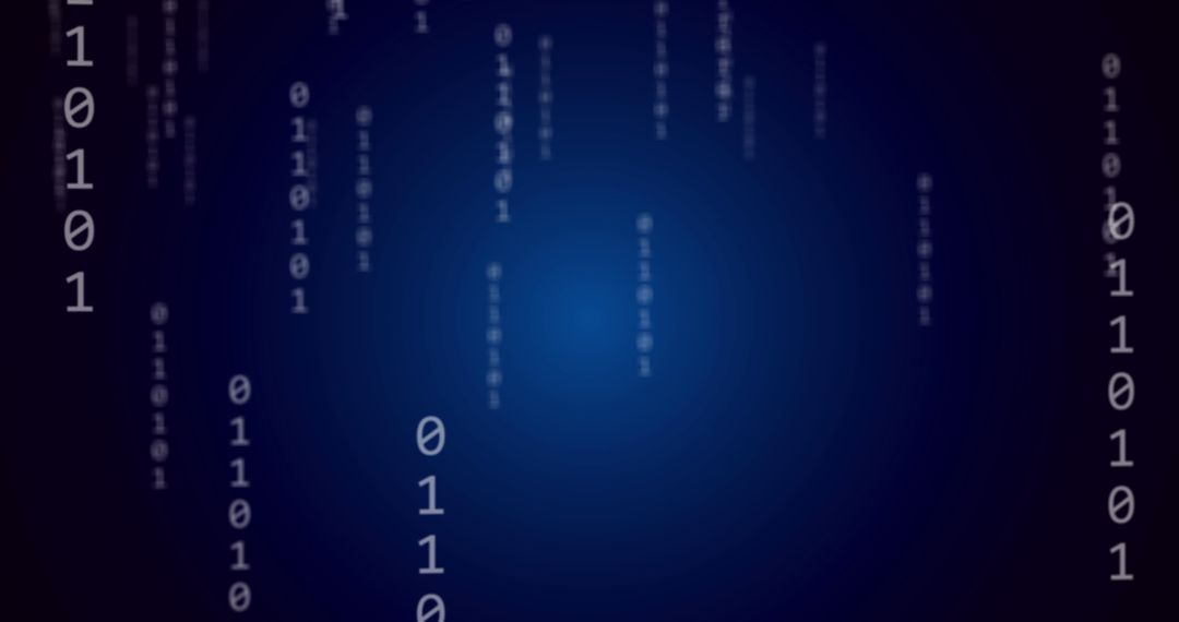 Binary Code Streams with Digital Technology Concept