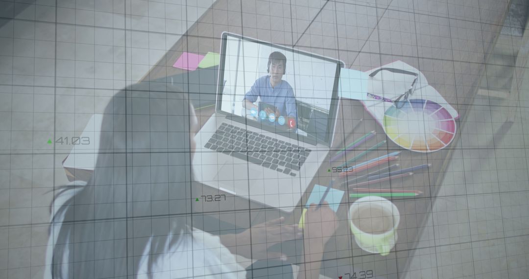 Virtual Design Meeting with Data Visualization Overlay