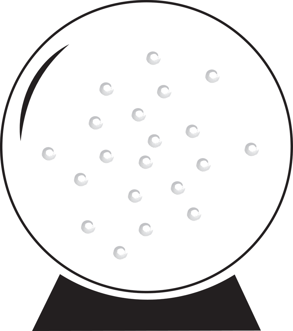 Transparent Snow Globe with Falling Snow Illustrations