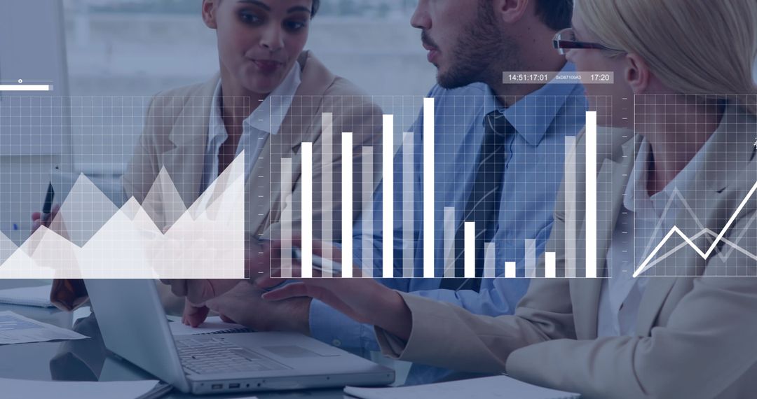 Business Team Collaborating on Digital Analytics