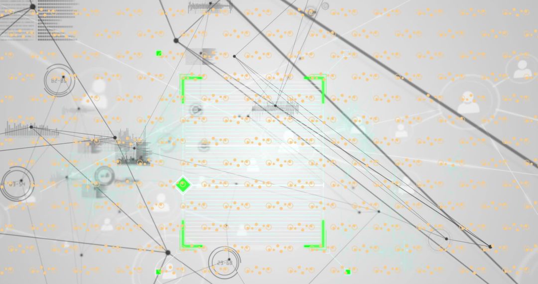 Abstract Digital Network with Futuristic Data Connections