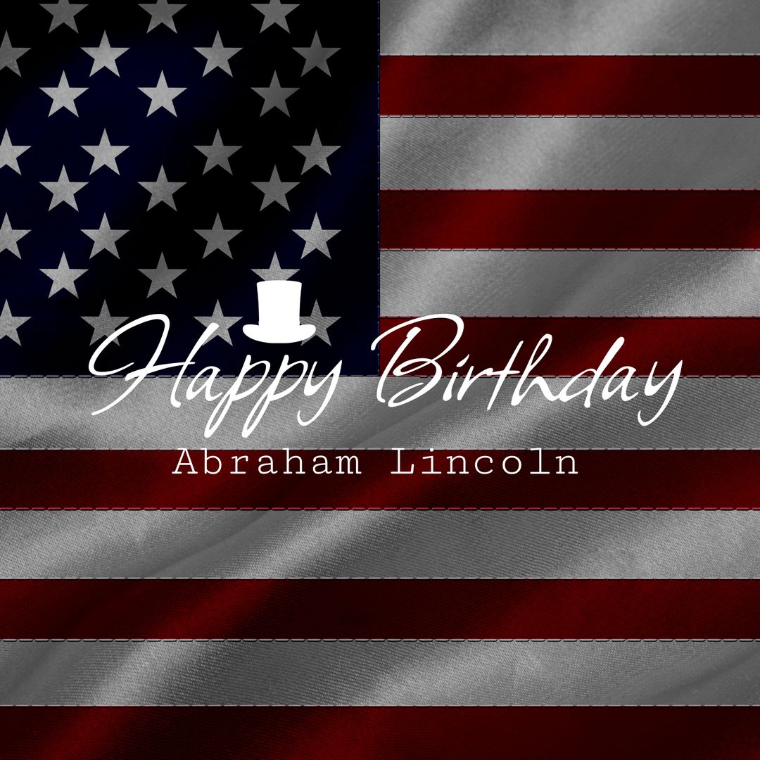 Patriotic Tribute with American Flag for Celebrating Historical Figures