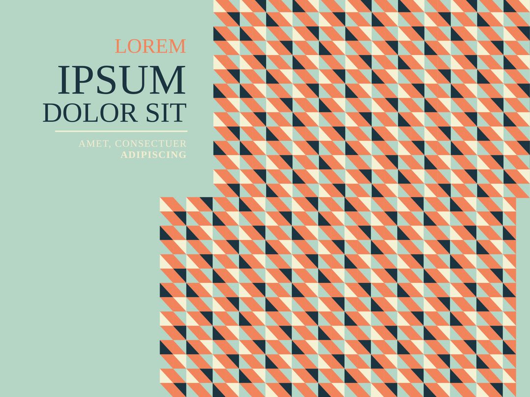 Contemporary Geometric Triangle Pattern in Pastel Tones