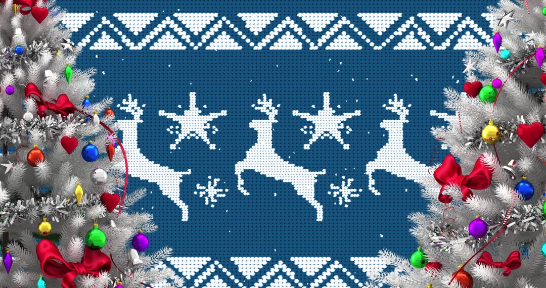 Festive Christmas Background with Snow and Decorations