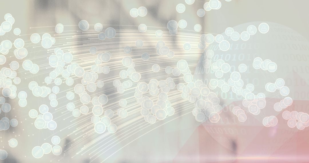 Global Network Concept with Digital Icons