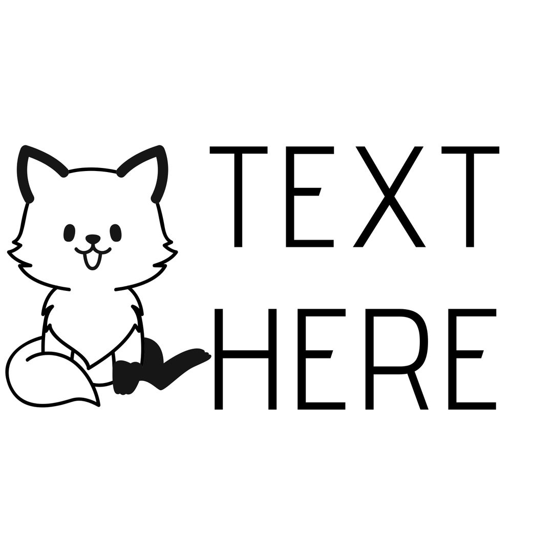 Adorable Cartoon Cat with Text Space for Pet Promotions