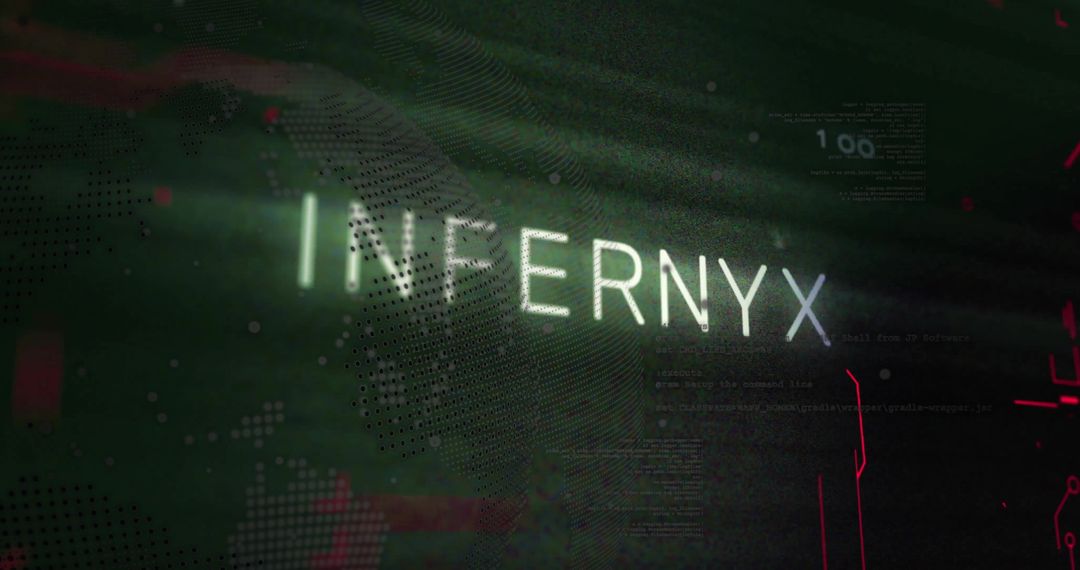 Encrypted Digital Data with Glowing Text Effect