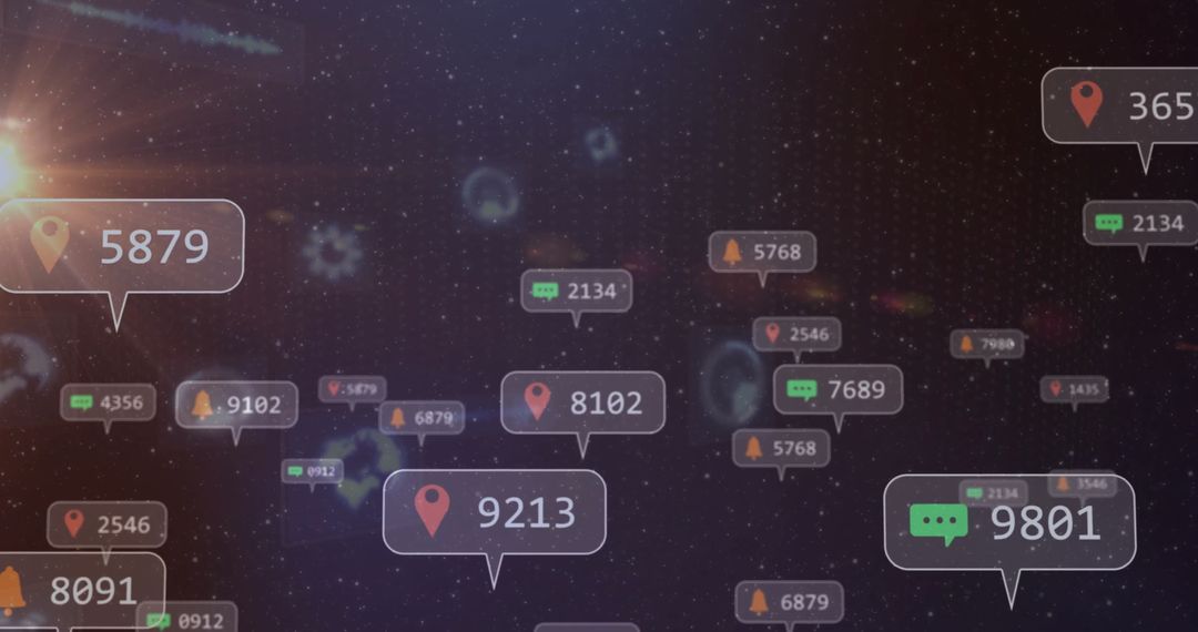 Floating Digital Notifications in Futuristic Data Network