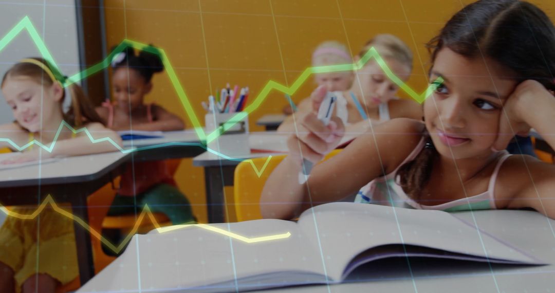 Engaged Schoolchildren Learning with Graph Overlay