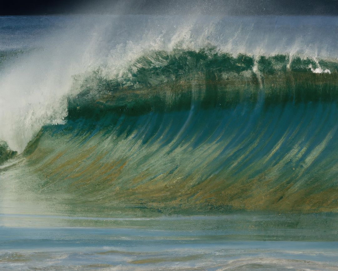 Powerful Ocean Wave Crashing with Spray - Free Images, Stock Photos and Pictures on Pikwizard.com