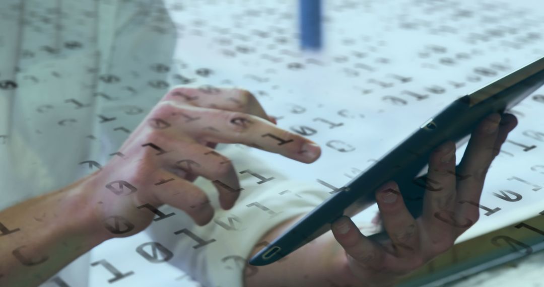 Businesswoman Explores Digital Data on Tablet