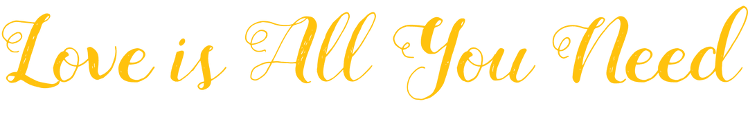 Love is All You Need Text: Golden Romantic Design Transparent