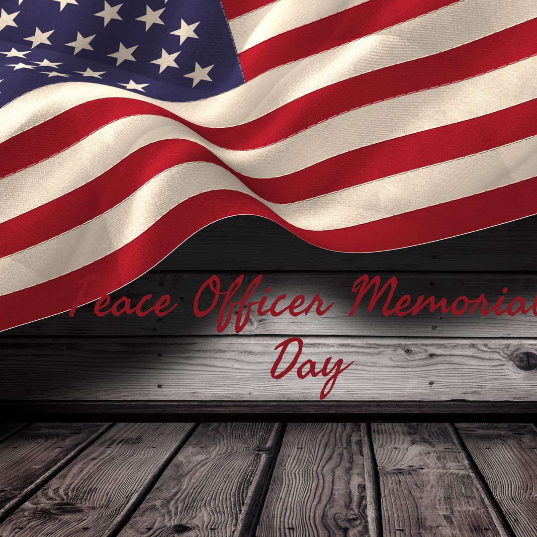 Peace Officer Memorial Day Concept with American Flag