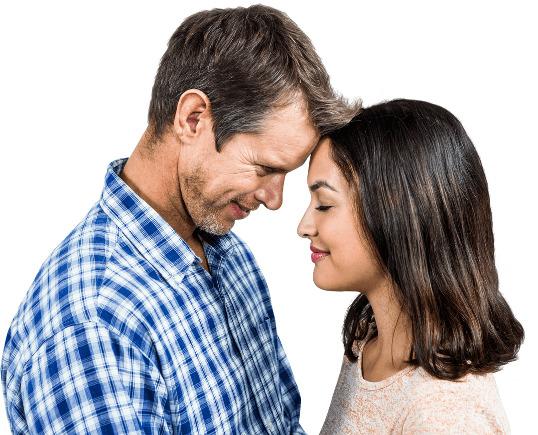 Romantic Couples Moment Transparent Close-Up