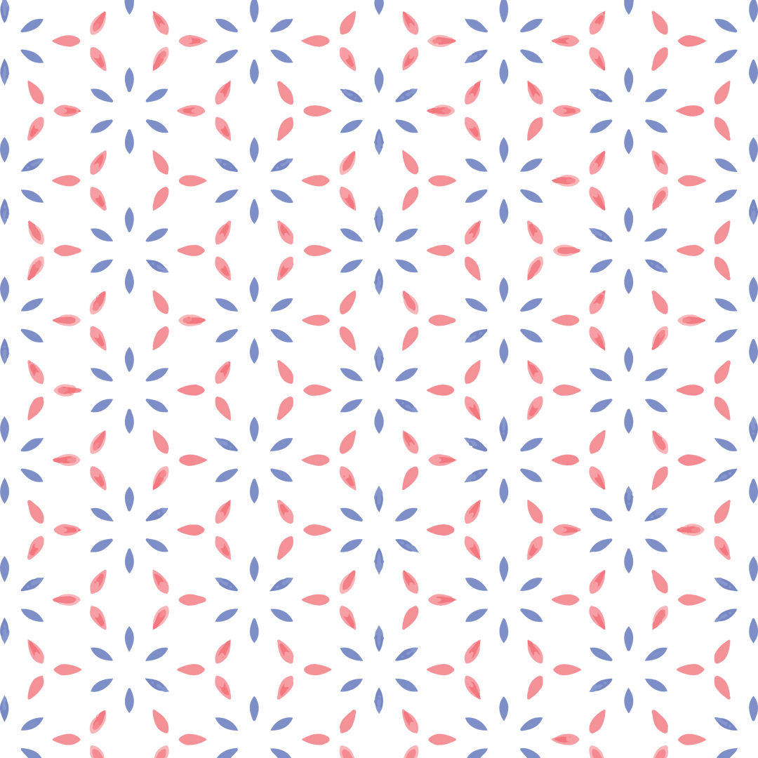 Transparent Pattern of Pink and Purple Shapes on Isolated Background
