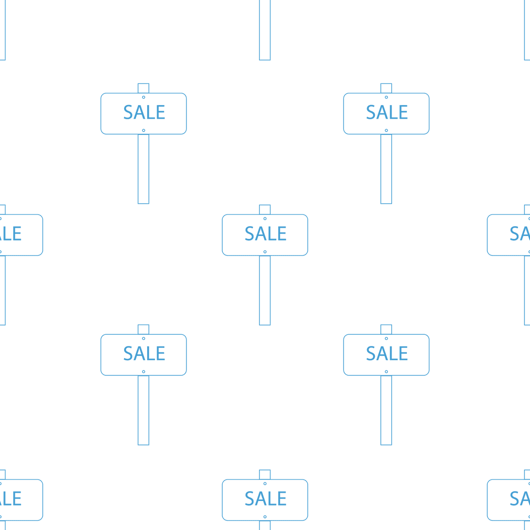 Seamless Transparent Sale Sign Patterns for Promotional Designs